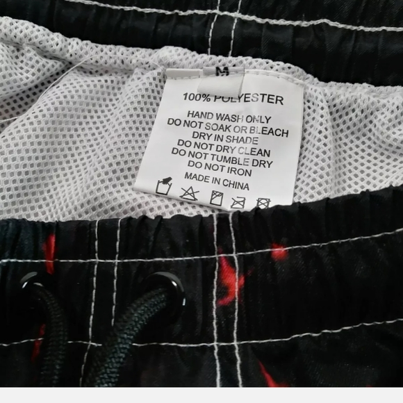 Cosplay Boy's Size Medium Red With Multicolored 3D Graphic Design Swimtrunks - Picture 7 of 7